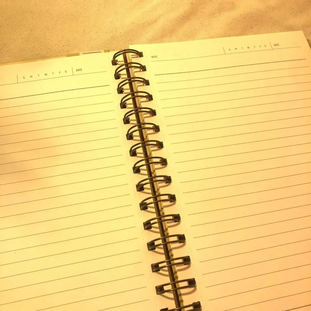 Denik NWT 130 Lined Pages Spiral Bound Wooden Notebook 8.75x6.125